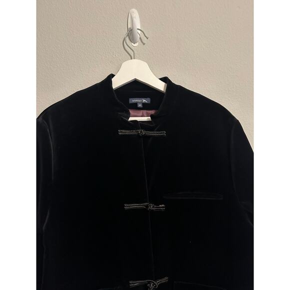 Soeur Black Velvet Jacket  size 40 FR - Picture 9 of 10